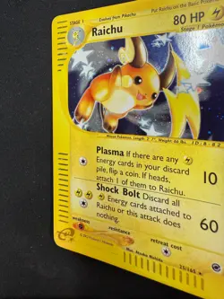 Pokemon Raichu 25/165 Expedition Rare Holo Unlimited Wizards ENG Vintage Cards - Image 4
