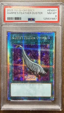 Harpie's Feather Duster EDC1-EN001 Early Days Collection Promotional Card PSA 8 - Image 1