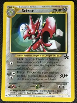 Pokemon Card - Scizor #33 WoTC Black Star Promo - Image 1