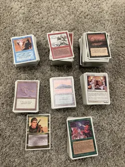 ***900+ VINTAGE WHITE BORDER MTG CARD LOT***BULK MAGIC PLAYED COLLECTION - Image 1