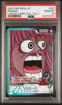 2025 ONE PIECE JAPANESE LTD CARD COLLECTION VOL.1 #021 PERONA PSA 10 - Image 1