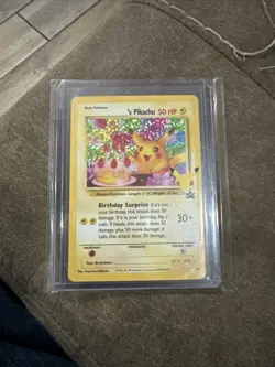 Pokemon TCG Birthday Pikachu Holo Card #24 Ultra Rare 25th Celebrations Edition - Image 1