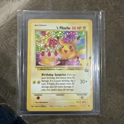 Pokemon TCG Birthday Pikachu Holo Card #24 Ultra Rare 25th Celebrations Edition - Image 3