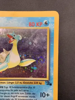 Lapras 10/62 Fossil Holo Rare- Vintage WOTC Pokemon Card - LANGUAGE IS IN GERMAN - Image 3