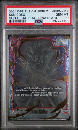 2024 DRAGON BALL SUPER CARD GAME FUSION WORLD ULTRA LIMIT SON GOKU PSA 10 - Image 1