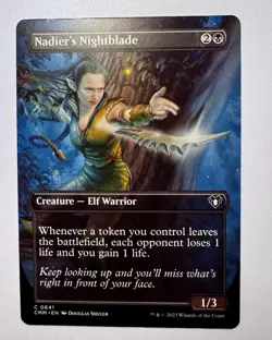 Nadier's Nightblade Borderless Commander Masters #641 MTG - Image 1
