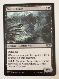 NM Wall of Limbs, MTG, Tarkir Dragonstorm, Magic the Gathering, 200 - Image 1