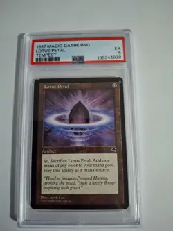 1997 Magic the Gathering Lotus Petal Tempest PSA 5 - Image 1