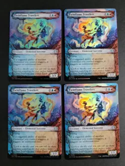 Twinflame Travelers (X4 Showcase Foil) Uncommon MTG Lorwyn Eclipsed - Image 1