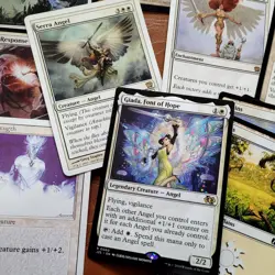 COMMANDER Magic Deck MTG - **Giada Font of Hope Anime Art ANGELS Tribal White*** - Image 1