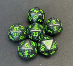 MTG - Murders at Karlov Manor Spindown D20 - Lot of 6 Dice - GREEN - Image 1