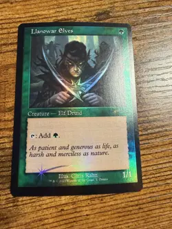 MTG Magic The Gathering FOIL Secret Lair Drop Llanowar Elves - Image 1