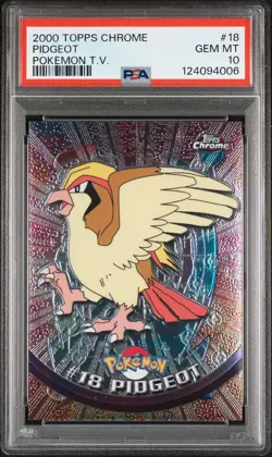 2000 TOPPS CHROME POKEMON T.V. #18 PIDGEOT PSA 10 - Image 1