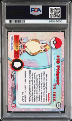 2000 TOPPS CHROME POKEMON T.V. #18 PIDGEOT PSA 10 - Image 2