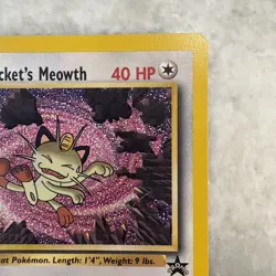 *LP" WOTC Black Star Promotional Pokemon Card: Team Rocket's Meowth #18 - Image 3