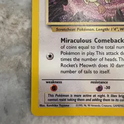 *LP" WOTC Black Star Promotional Pokemon Card: Team Rocket's Meowth #18 - Image 5