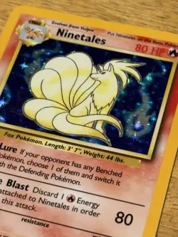 Ninetales 12/102 Base Set Holo Rare Pokemon Card Nintendo TCG WOTC LP - Image 2