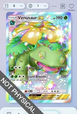 Pokemon TCG Pocket - Venusaur EX Shiny 2⭐, Celestial Guardians, English - Image 1