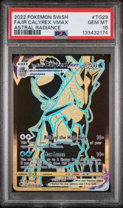 2022 POKEMON SWSH ASTRAL RADIANCE #TG29 FULL ART/ICE RIDER CALYREX VMAX PSA 10 - Image 1