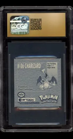 Pokemon 1999 Artbox Sticker Series 1 Charizard #06 Cgc Pristine 10 Pop 6!! - Image 2