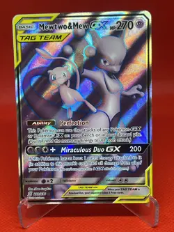 Pokemon TCG - Mewtwo & Mew GX 222/236 - Sun & Moon Unified Minds Tag Team - N/M - Image 1