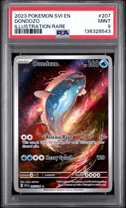 2023 POKEMON SVI EN-SCARLET & VIOLET ILLUSTRATION RARE #207 DONDOZO PSA 9 - Image 1