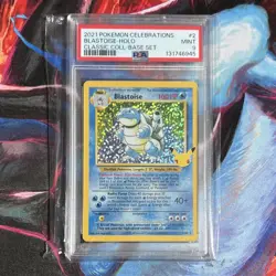 Pokemon TCG Blastoise 2/102 Celebrations Classic Collection Holo PSA 9 - Image 1