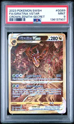 2023 POKEMON SWORD & SHIELD CROWN ZENITH SECRET FULL ART/GIRATINA VSTAR PSA 9 - Image 1