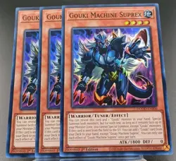Yugioh! 3x Gouki Machine Suprex DOOD-EN006 Super Rare 1st Ed NM - Image 1