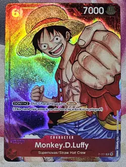 One Piece Premium Card Collection Bandai Games Fest 23-24 Monkey.D.Luffy P-001 - Image 1