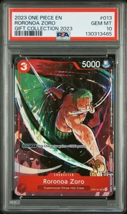 2023 ONE PIECE GIFT COLLECTION 2023 #013 RORONOA ZORO PSA 10 - Image 1