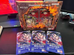 One Piece Illustration Box Vol. 5 & OP 14 Sleeved Booster Pack x3 - Image 1