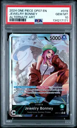 2024 ONE PIECE OP07-500 YEARS IN THE FUTURE ALTERNATE ART JEWELRY BONNEY PSA 10 - Image 1