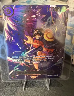 One Piece (OP-13) Carrying On His Will Monkey.D.Luffy SP OP09-119 NM - Image 5