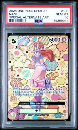 2024 ONE PIECE JPN EMPERORS IN THE NEW WORLD SPECIAL ALT ART #106 NAMI PSA 10 - Image 1