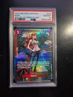 [PSA 10] Nami OP05 Special Alternate Art #016 2023 One Piece Gem Mint English - Image 3