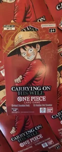 One Piece OP-13 English Carrying On His Will Sleeved Booster Pack Lot Of 26 - Image 2