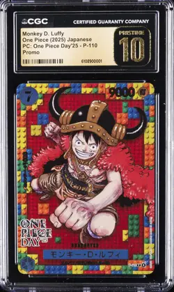 2025 ONE PIECE JPN PC: ONE PIECE DAY'25, PROMO MONKEY D. LUFFY CGC 10 PRISTINE - Image 1