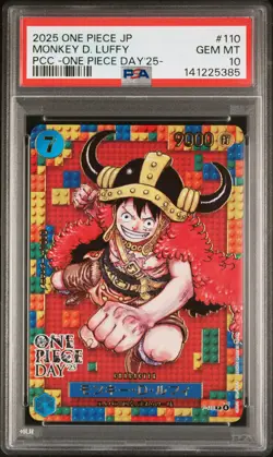 2025 ONE PIECE JPN PREMIUM COLLECTION ONE PIECE DAY'25 MONKEY D. LUFFY PSA 10 - Image 1