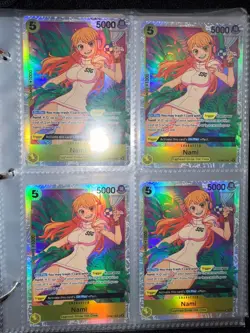 Nami OP08-106 SR4x Playset Two Legends One Piece Card Game English NM - Image 1