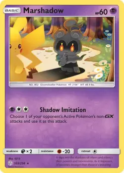 Marshadow 103/236 Rare SM - Cosmic Eclipse Pokemon Card - Image 1