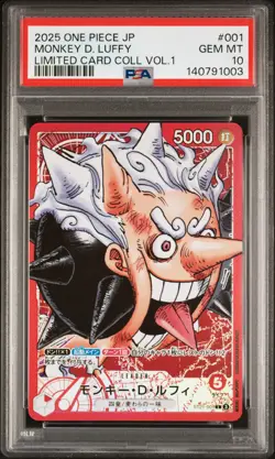 2025 ONE PIECE JAPANESE LTD CARD COLLECTION VOL.1 #001 MONKEY D. LUFFY PSA 10 - Image 1