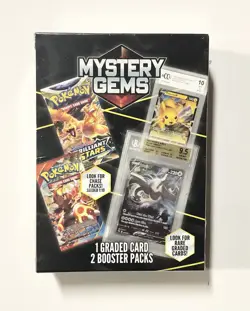 Pokemon TCG Mystery Gems 2024 - 1 Graded Card + 2 Booster Packs New Sealed - Image 2