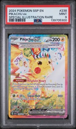 Pikachu Ex Surging Sparks 238/191 SIR PSA 9 MINT Pokemon Card - Image 1