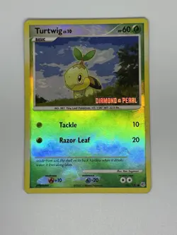 Turtwig 103/130 - Diamond & Pearl Stamped - Reverse Holo LP Pokemon Card - Image 1