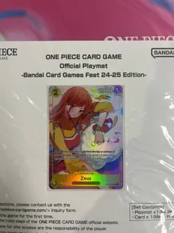 ONE PIECE CARD GAME Official Playmat Card Games Fest 24-25(Zeus/Nami) Brand New - Image 1