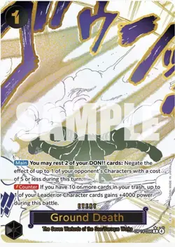 Ground Death (Alternate Art) OP14-096 The Azure Sea's Seven Foil One Piece Card - Image 1