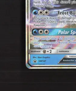 Glaceon GX SM147 Sun & Moon Black Star Promo Holo Pokemon Card NM - Image 5