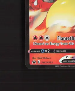 Lance's Charizard V SWSH133 Stamped Black Star Promo Holo Pokemon Card LP+ - Image 5