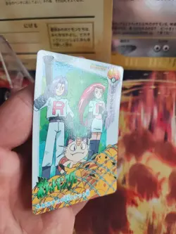 Pokemon Karte Card 4 Carddass Vending TV Pikachus Team Rocket Mauzi japanese NM+ - Image 3